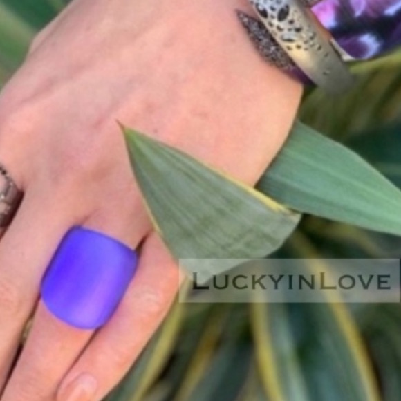ALEXIS BITTAR • Lucite Block Ring- Purple - Picture 7 of 7